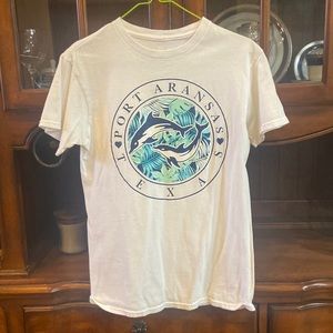 Port Aransas Texas Dolphin Tropical Beach Tee Shirt